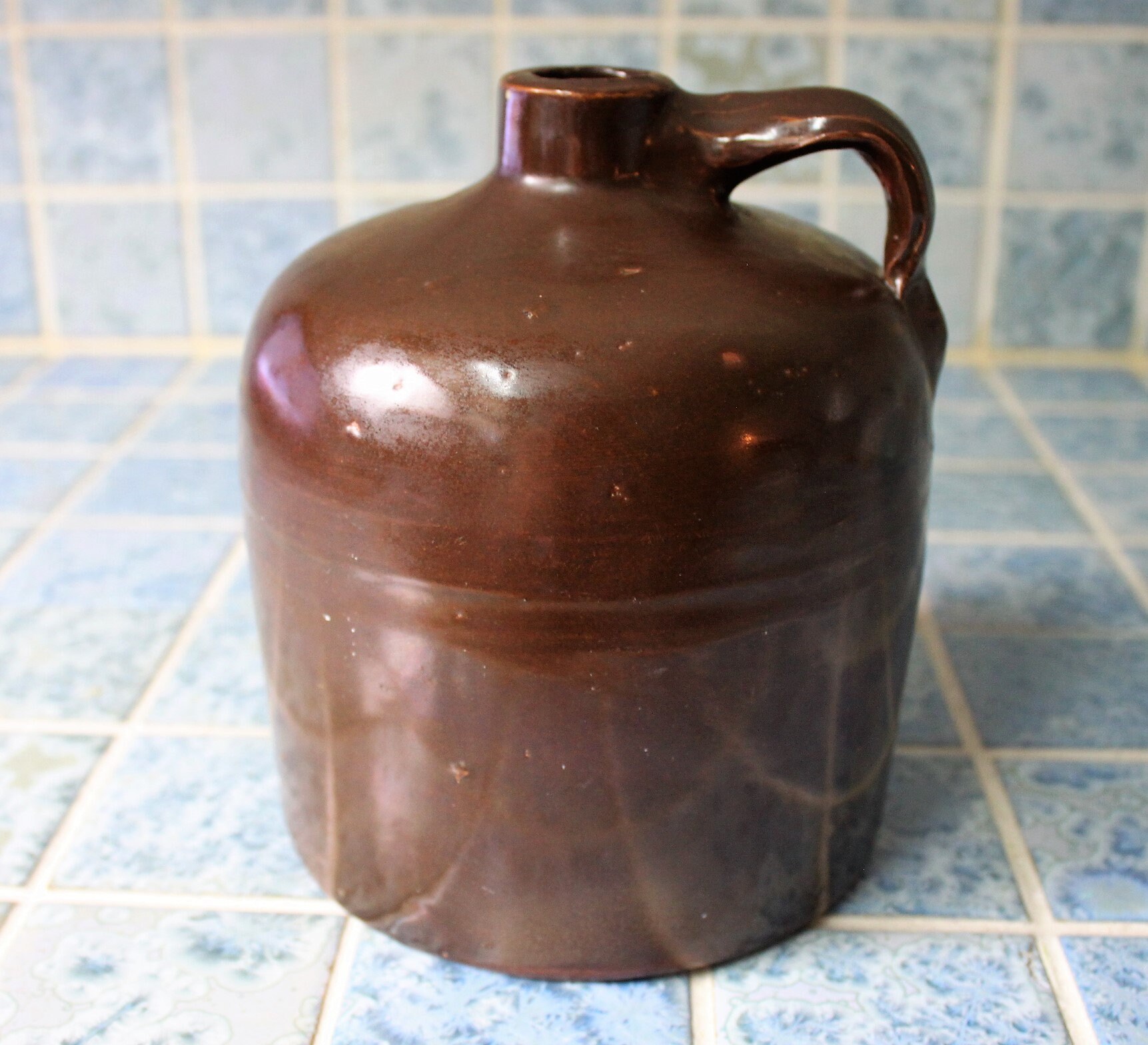 Buckeye Pottery Stoneware Whiskey Jug W/ Spout 7 Moonshine Beehive