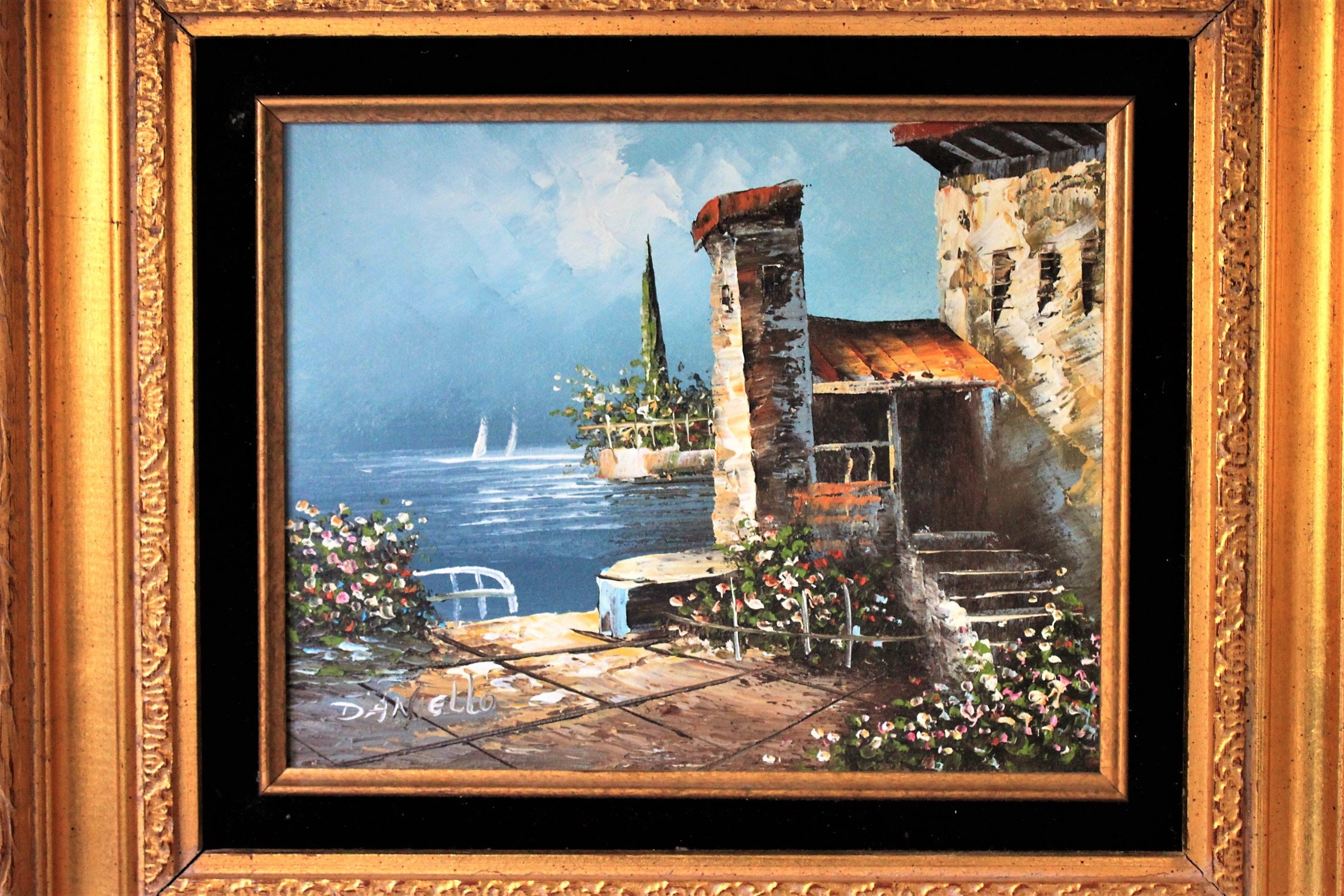 Italy wall art Italy painting Small landscape painting Italian