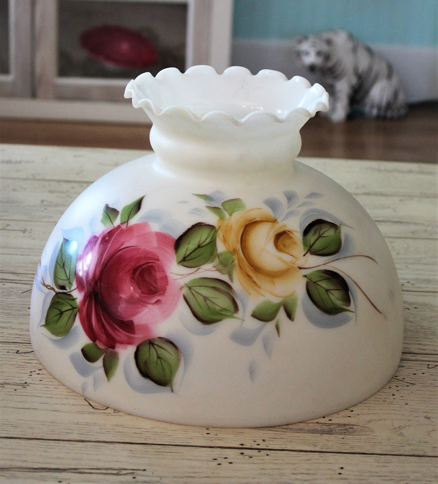 Hurricane Parlor Large Lamp Shade Crown Top, Replacement Hurricane