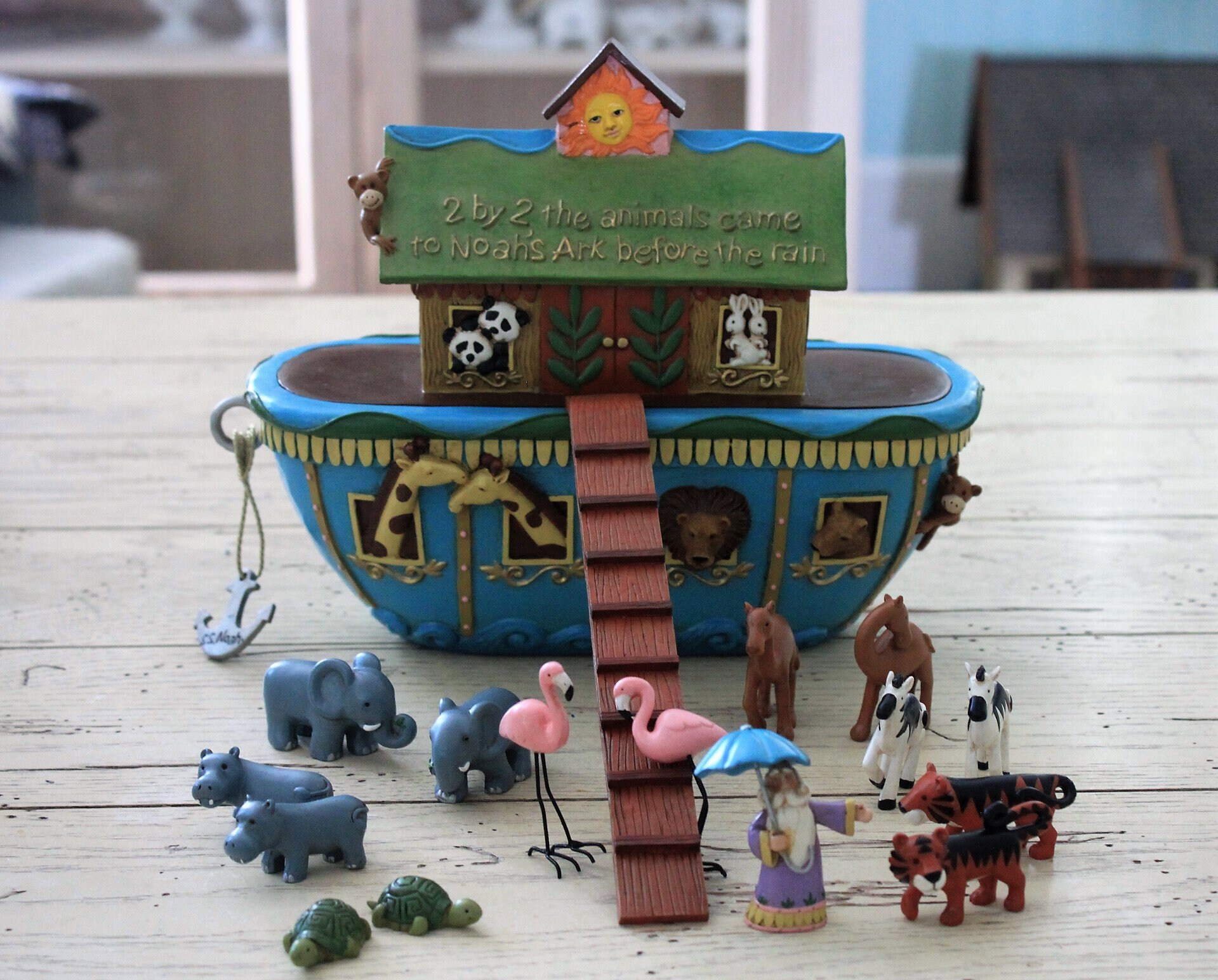 Noah's Ark with animals, a unique toy perfect for decorating a nursery