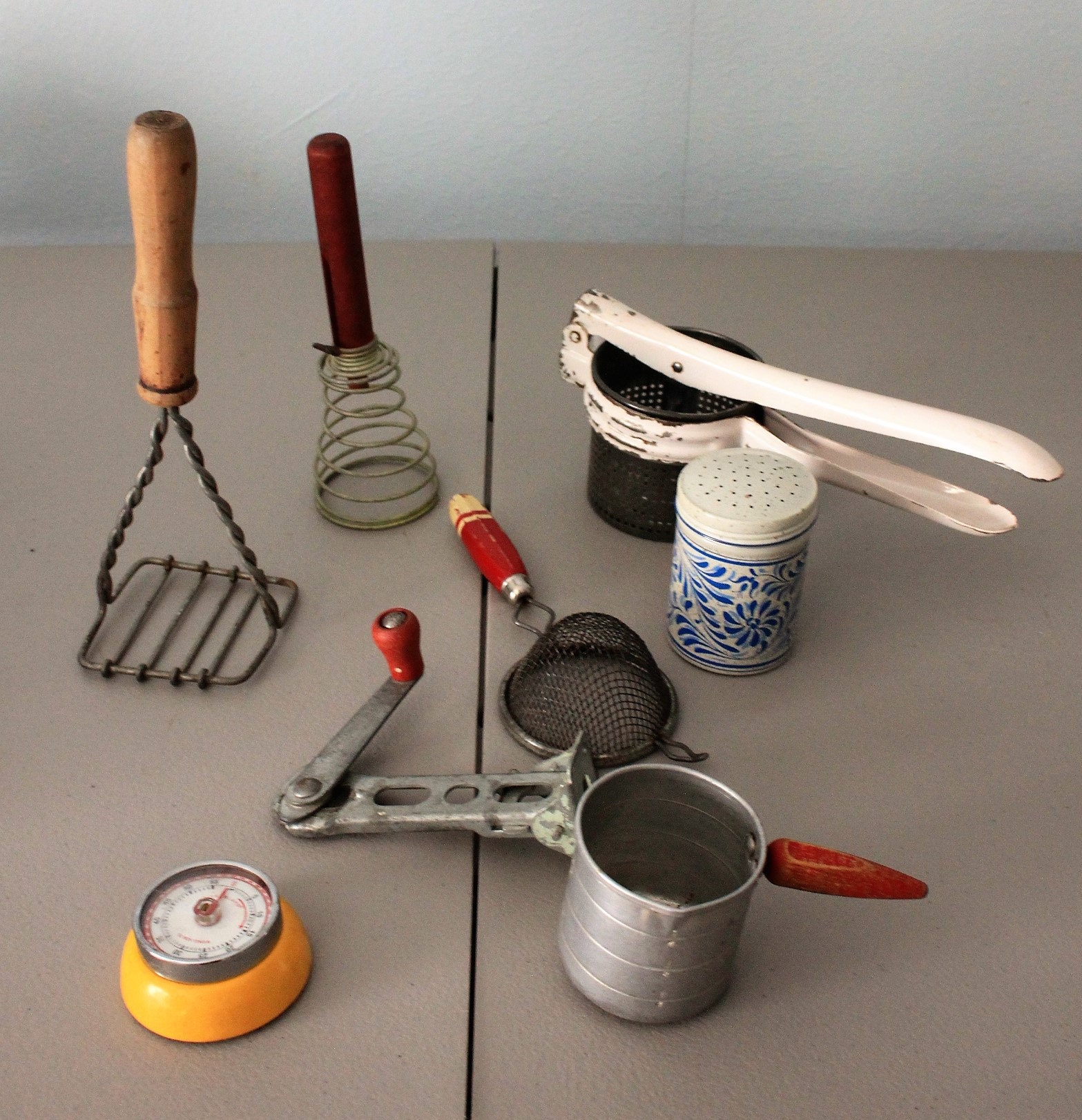 Vintage Kitchen Utensil tools Rustic Primitive