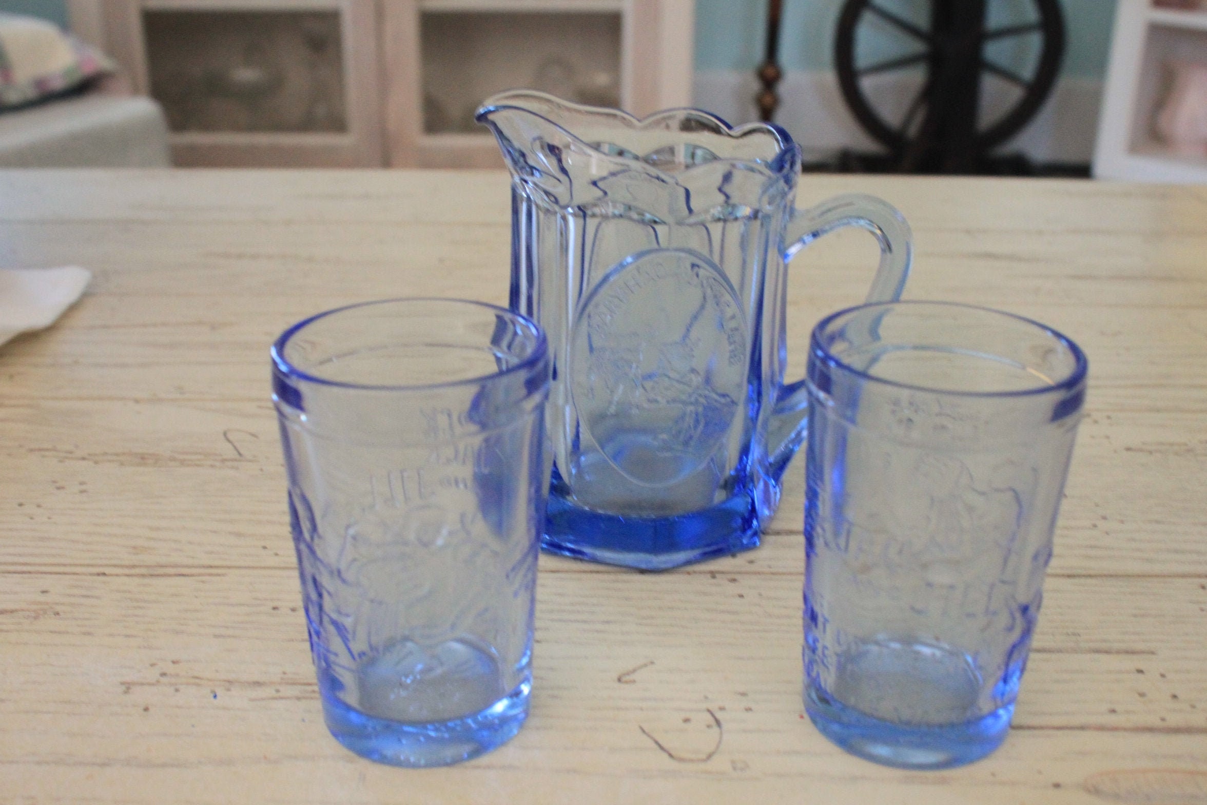 A Tiara Exclusive Nursery Rhyme Jack and Jill Pitcher and Glass Set
