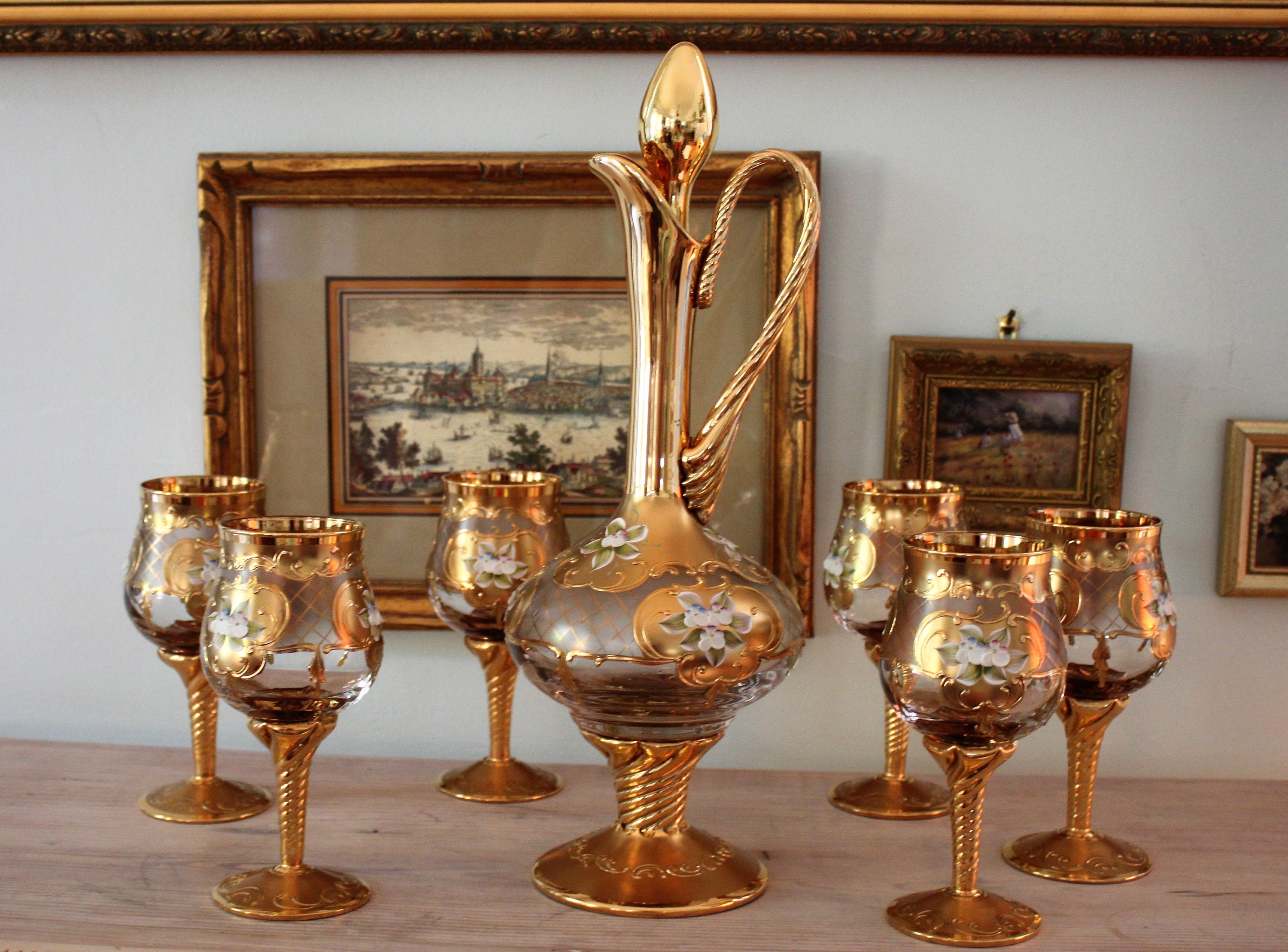 MURANO GLASS 金 24K 新品未使用 箱付 ムラーノガラス イタリア