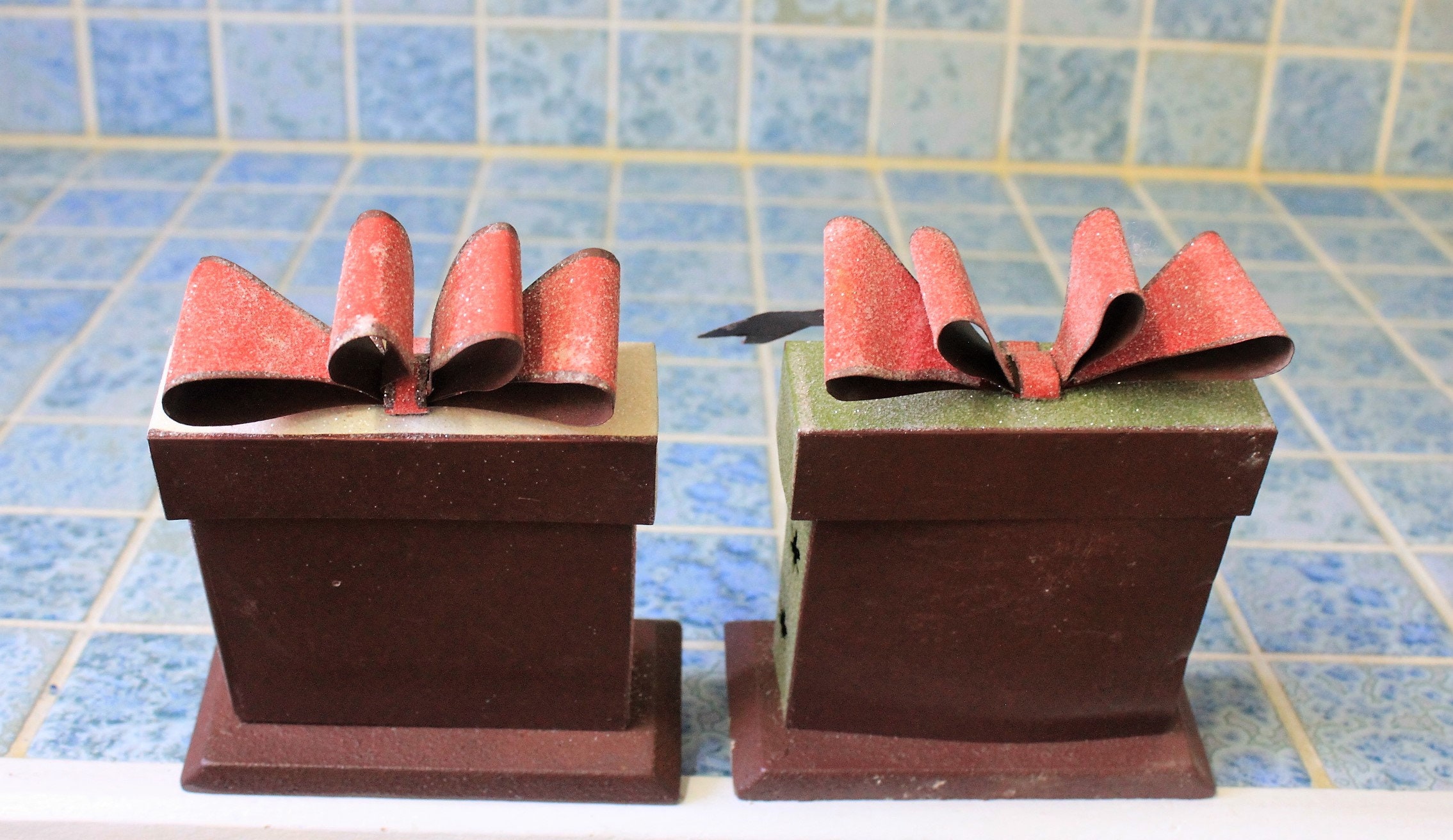 Vintage Christmas Stocking Holders 