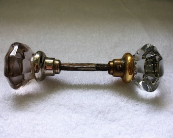 Antique Pair of Clear Glass Door Knobs