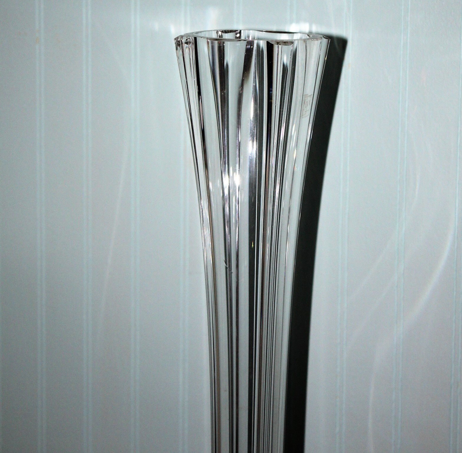 Vintage IVV Hand Blown Thick Glass 35 Tall Vase