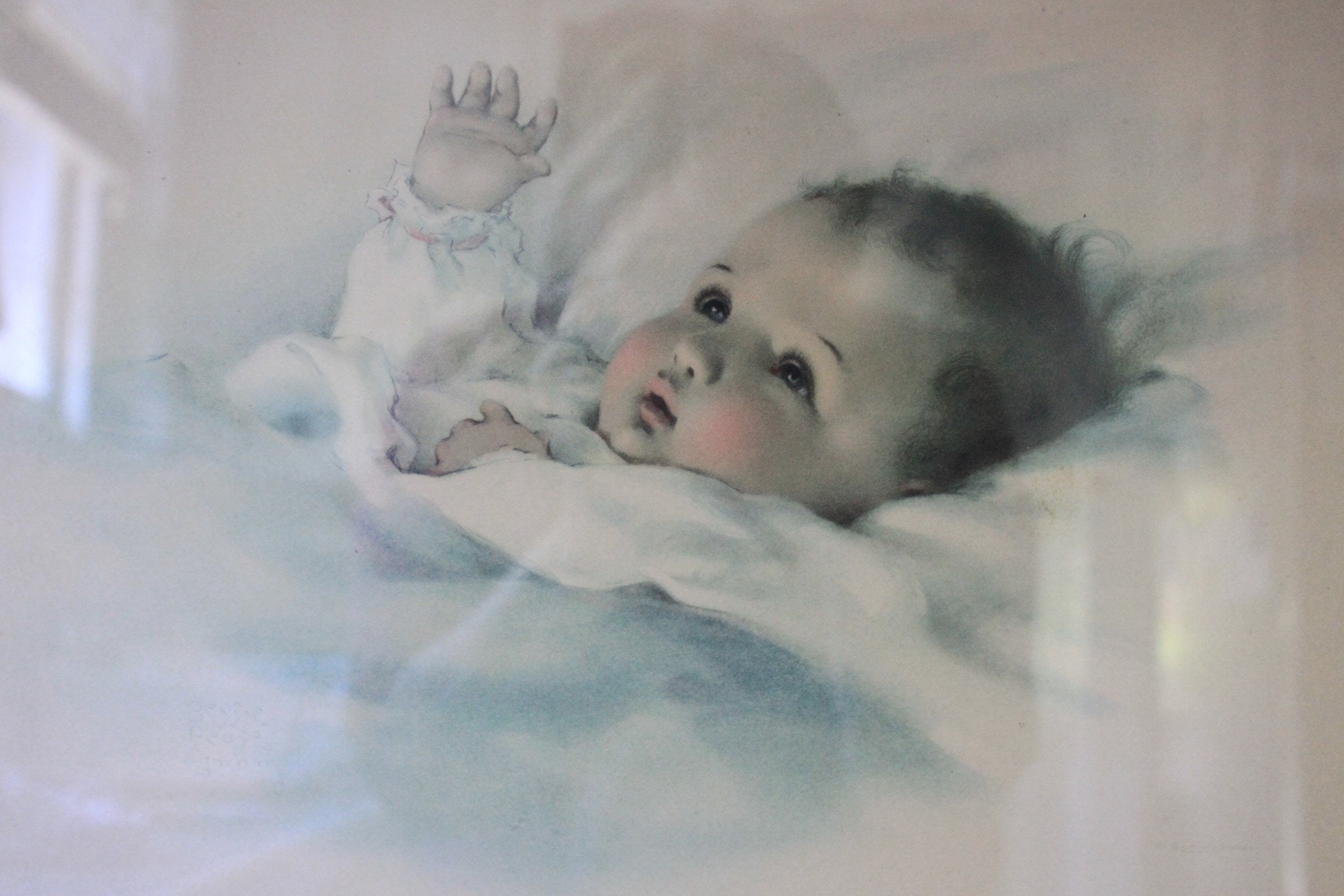 Bessie Pease Gutmann early edition framed print Awakening