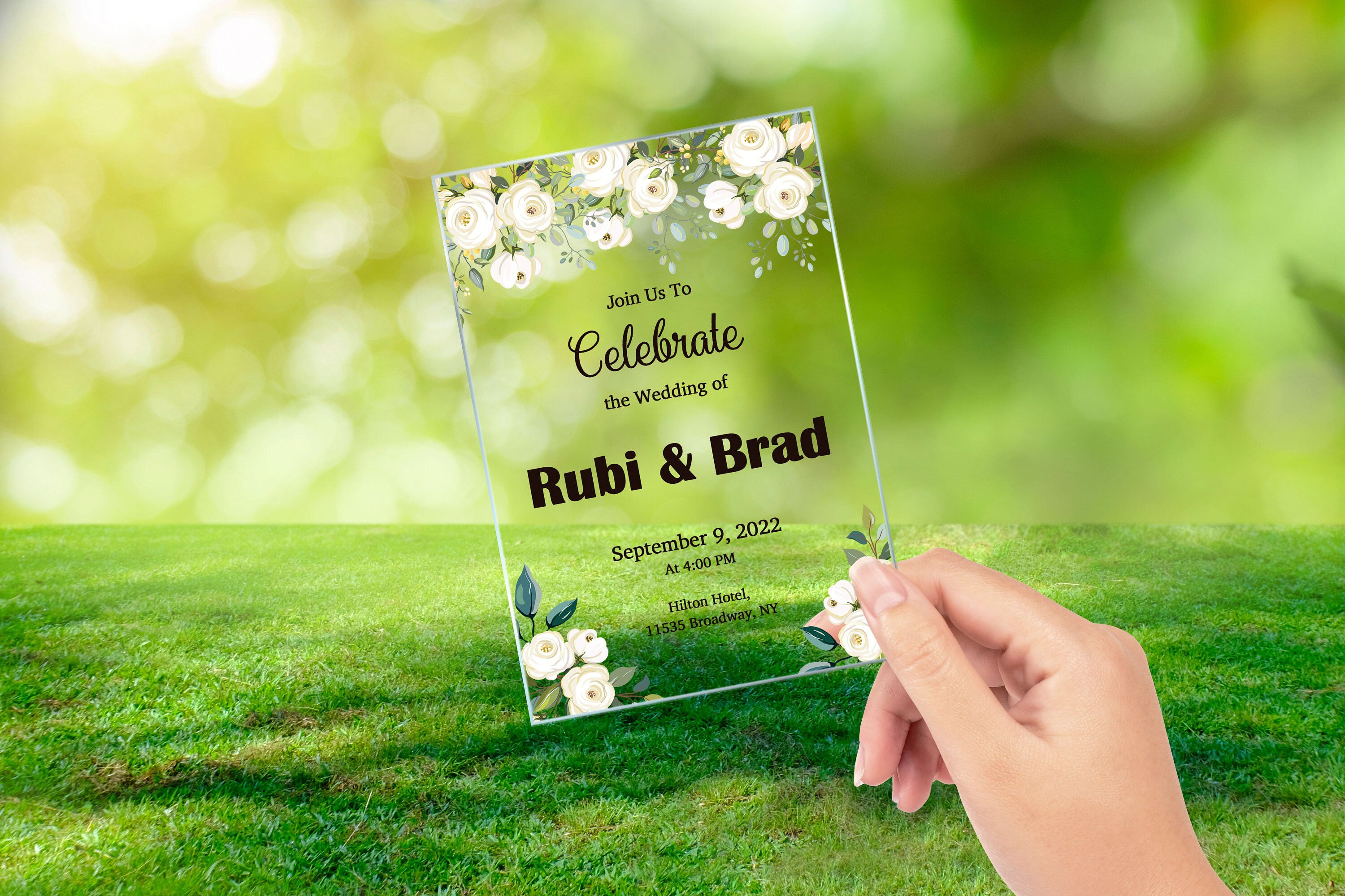 Wedding Invitation White Rose Invitation Designs Birthday - Etsy