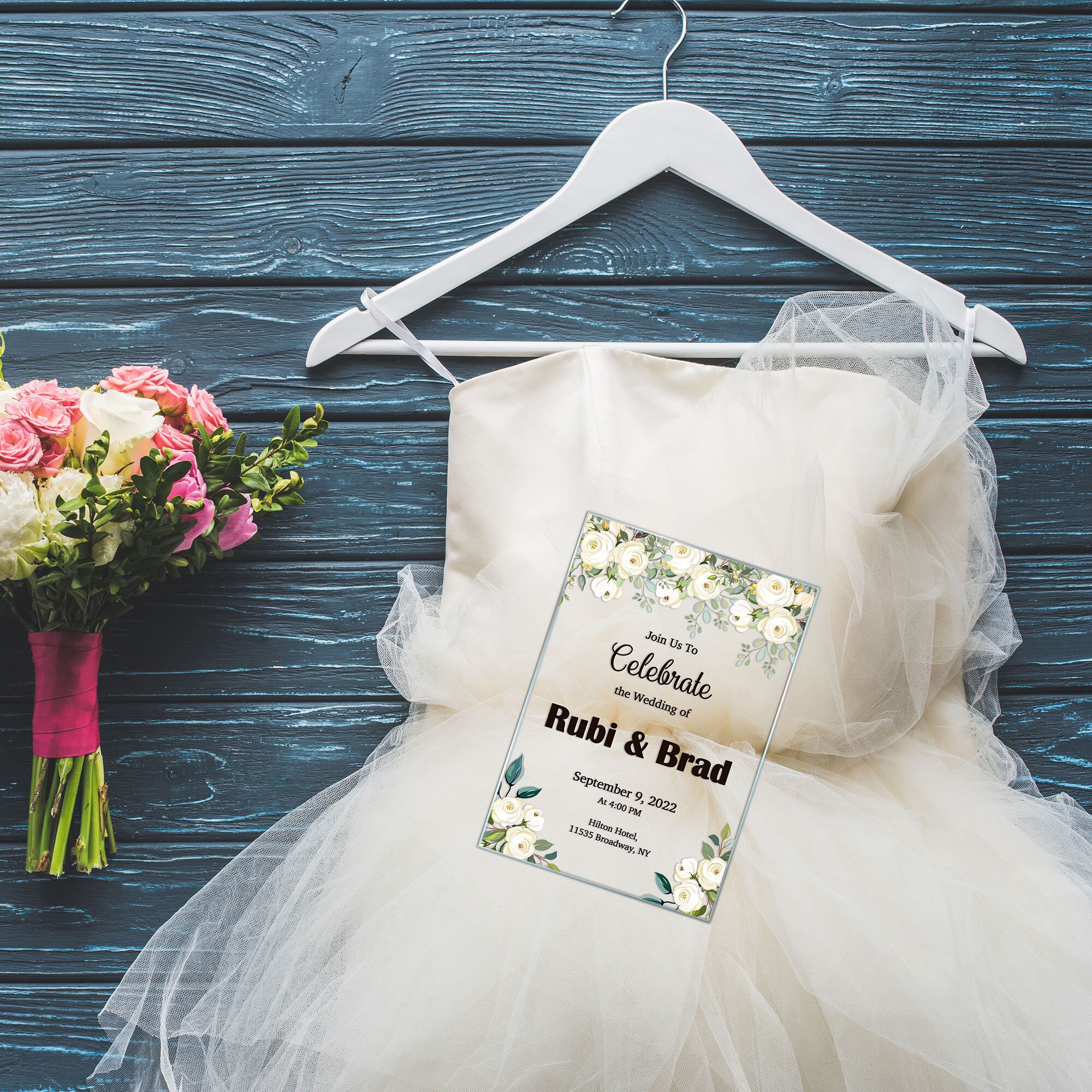 Wedding Invitation White Rose Invitation Designs Birthday - Etsy