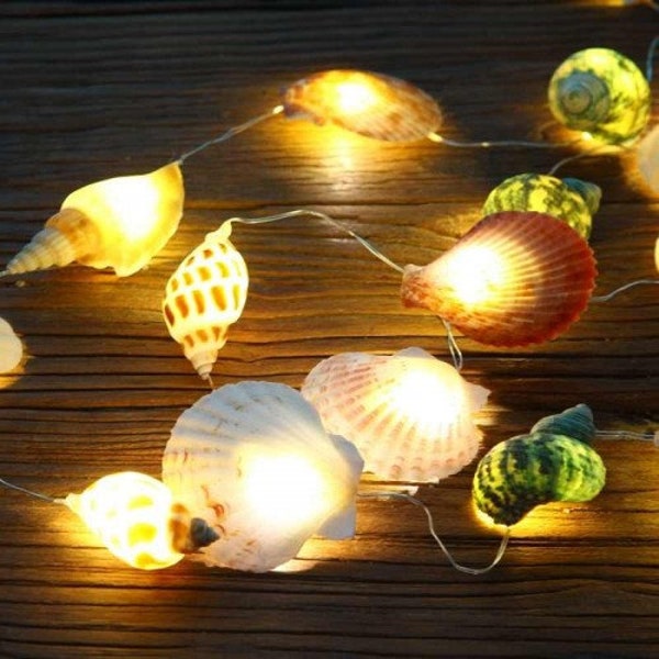 Guirlande lumineuse LED coquillages (10 pieds/3 mètres)