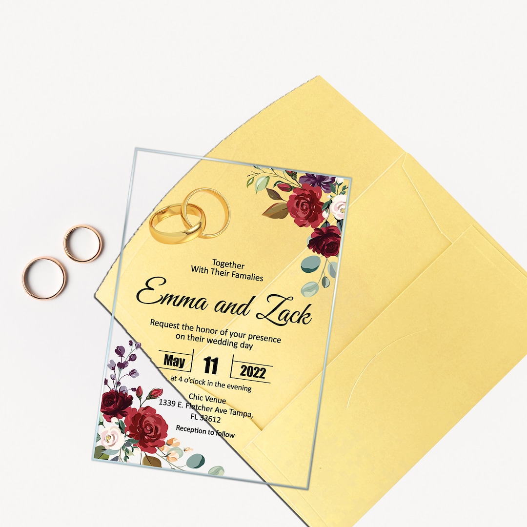Wedding Invitation , Red Rose Invitation Designs, Birthday Quinceanera ...