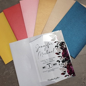 Invitation Envelopes - Perfect size for Avior Clear Invitations 7.9 x 5.5 inches (20 x 14 cm)