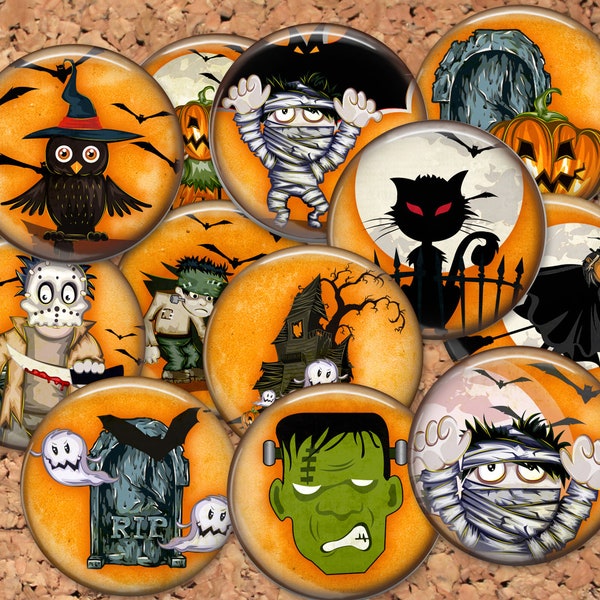 Halloween Buttons - Etsy