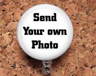 Custom Photo Badge Reel ID Holder Lanyard Badge Clip Carabiner Retractable ID Holder Makes a great gift for nurses teachers and office staff