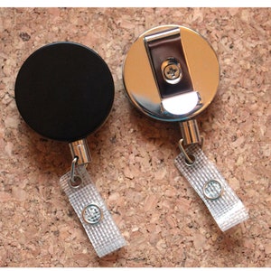 EXTRA Heavy Duty Badge Reel, Switchable Base, Permanent or Interchangeable  