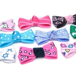 Dog Bows - Small Hair bows for longer haired dogs and top knots ~ Yorkie, Maltese, Poodle, Shih Tzu, Pomeranian, Lhasa Apso, Pekingese