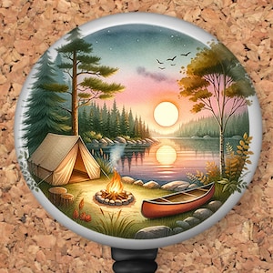 Bobine pour badge de camping, support pour carte d'infirmière, mousqueton, cordon, porte-clés, aimant pour réfrigérateur, épingle au dos, miroir, décapsuleur, 8426