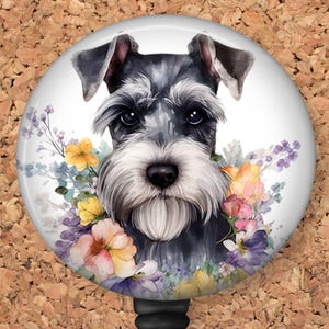 Snowflake Badge Reel Blue Glitter Snowflake Retractable - View #3