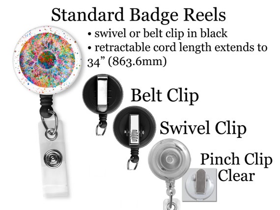 Black Nurse Retractable ID Badge Reel, Lanyard, or Carabiner (12 Designs, 7  Scrub Colors)) - The Badge Patch