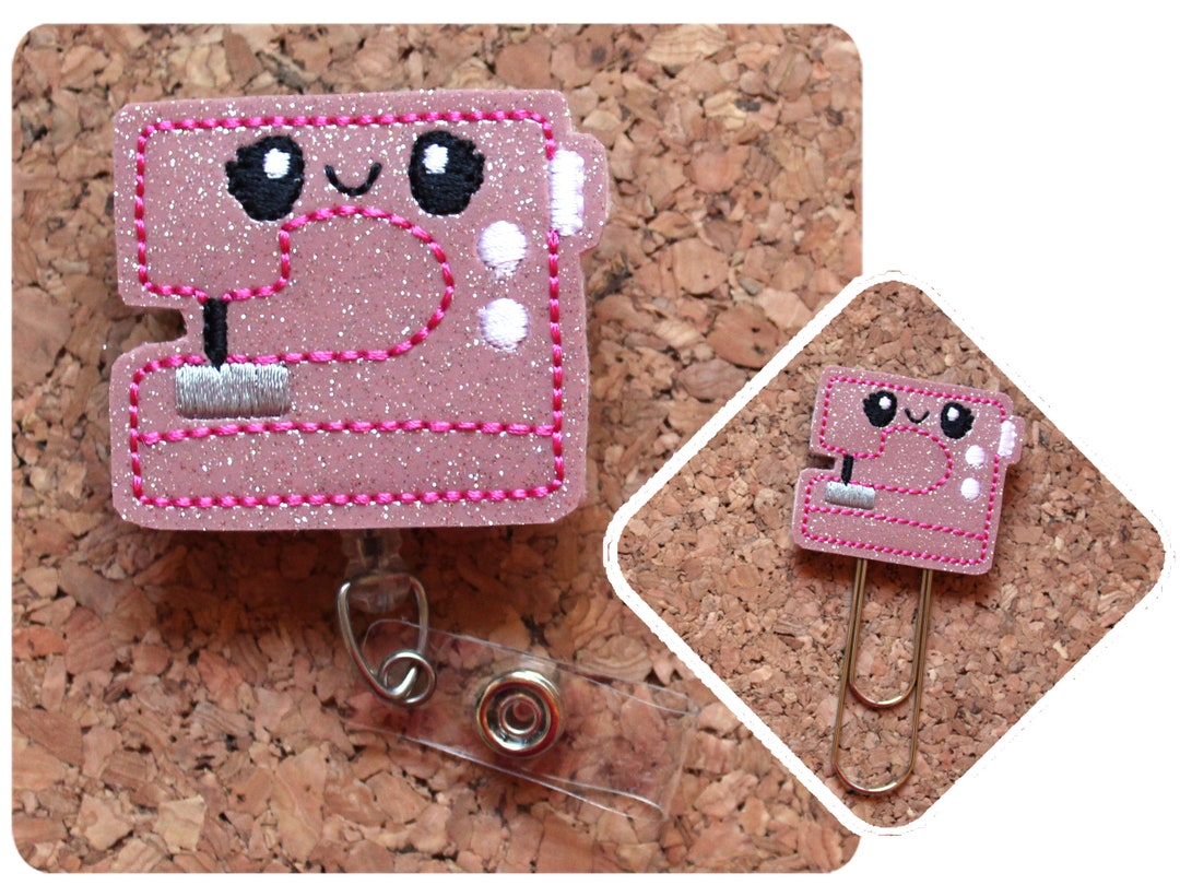 Badge Reels SEWING MACHINE Badge Reel Felt Badge Reel Etsy