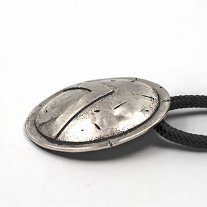 Mens Sterling Silver Spartan Shield Necklace: Engraved Greek Jewelry