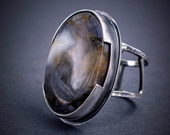 Ocean Jasper Ring: Handmade Sterling Silver Gemstone Jewelry