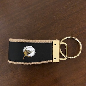 Cotton boll key fob