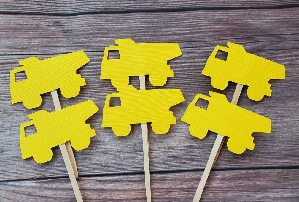 Construction Cupcake Toppers/ Dig In/ First Birthday/ Baby Etsy