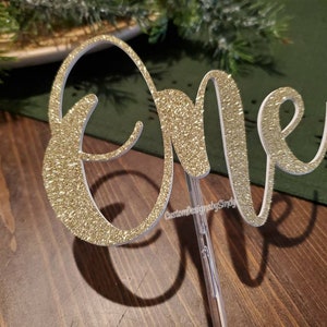 First Birthday Cake Topper/ First Birthday Party Decor/ Glitter Cake Topper/ One Smash Cake/ One Cake Topper/ Smash Cake Topper/ 1st Birthda