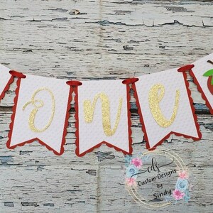 Strawberry High Chair Banner: First Birthday Party Garland