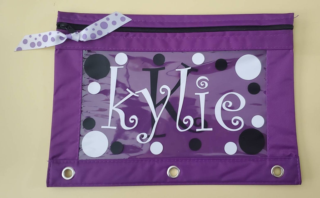 Personalized Pencil Bag/ Monogram Pencil Pouch/ Pencil Bag/ Etsy