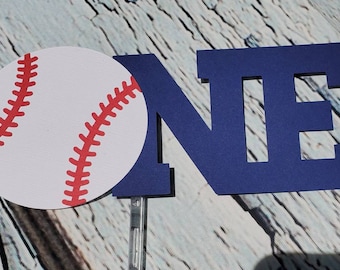 Baseball First Birthday Cake Topper: Baseball Theme Party