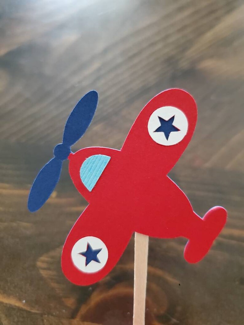 Airplane Cupcake Toppers/ Airplane Toppers/ Airplane 1st Etsy