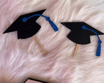 Graduation Hat Cupcake Toppers: Handmade Party Decorations