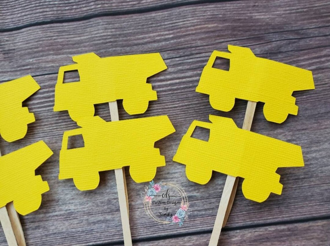 Construction Cupcake Toppers/ Dig In/ First Birthday/ Baby Etsy