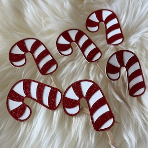 Candy Cane Cupcake Toppers/ Christmas Cupcake Toppers/ Holiday Cupcake Toppers/ Candy Cane/ Holiday Party/ Christmas Cupcakes/Christmas Cupc