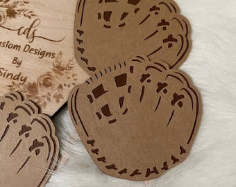 Baseball Glove Cupcake Toppers: Handmade Cardstock Party Decor