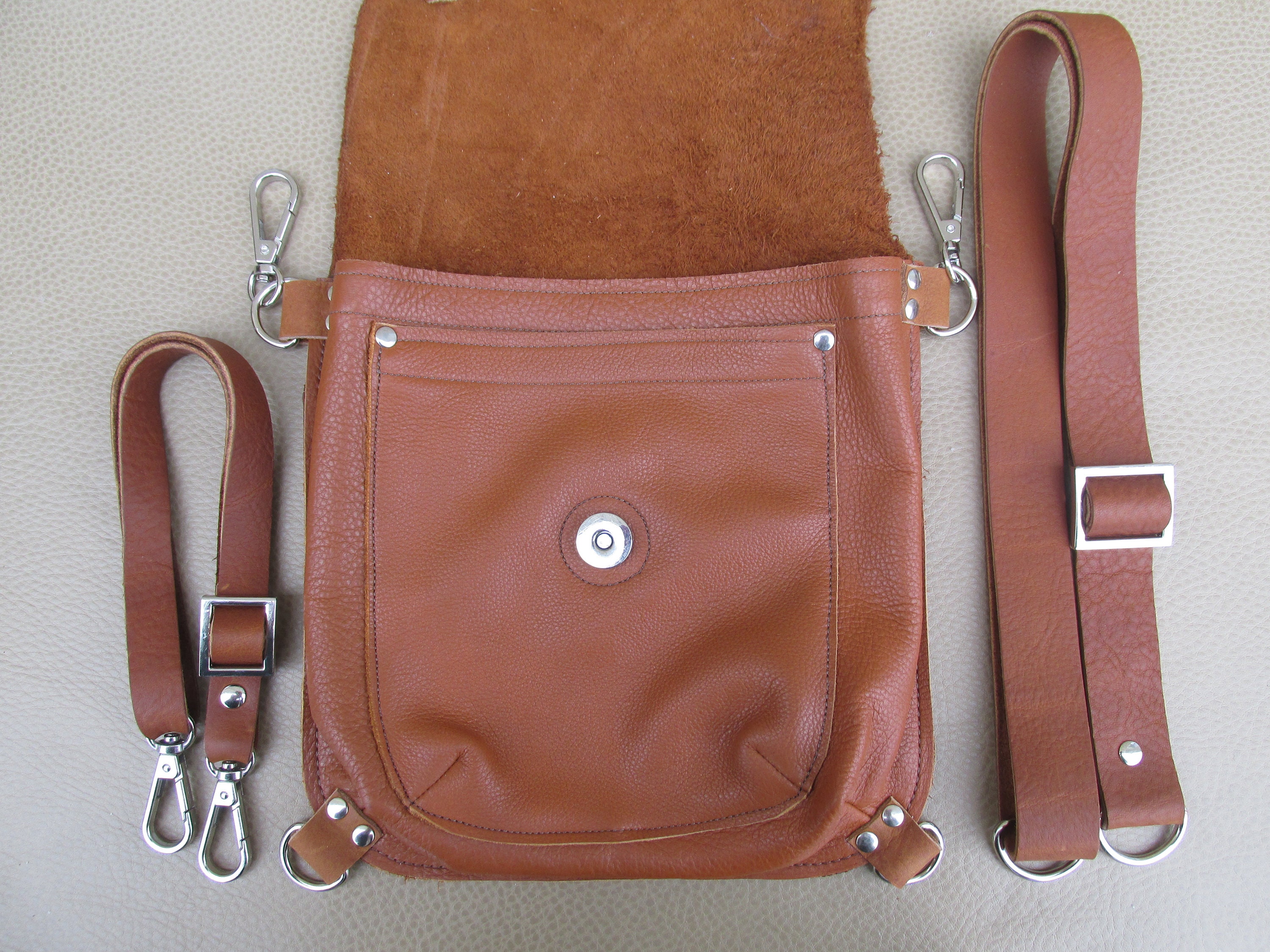 Brown Leather Belt Bag With Leg Strap Belt Loop Bag Clip on Etsy