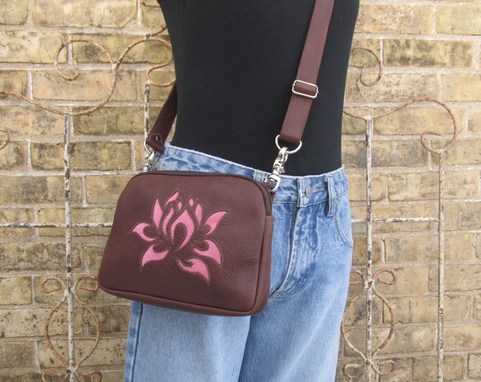 Brown Leather Belt Bag Clip on Belt Loop Bag Womens Hip Bag Etsy