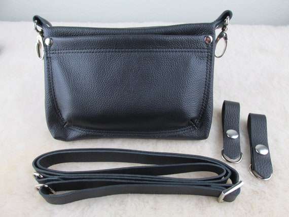 Margot Black Leather Crossbody Purse - beyond exchange