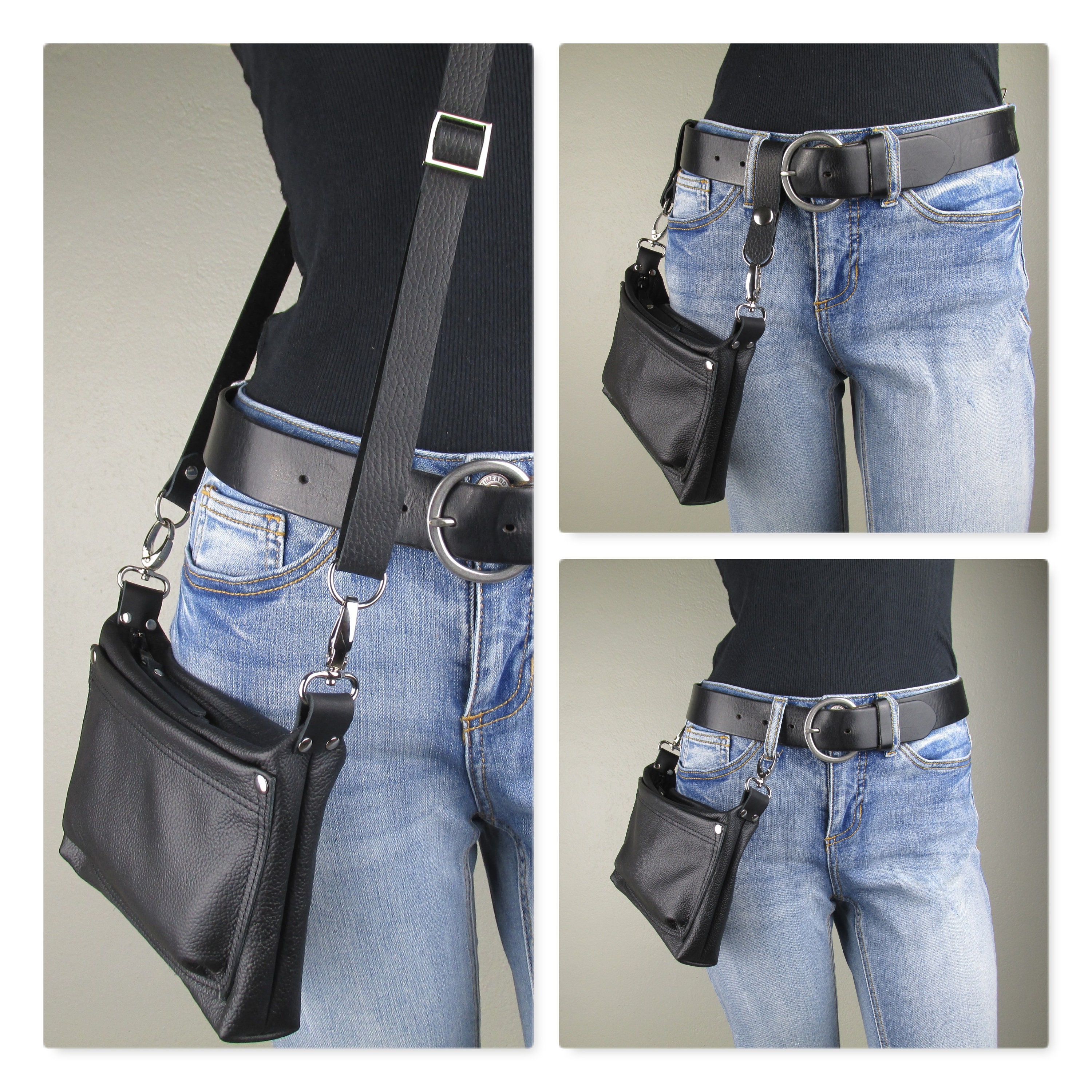 Leather Belt Bag | Hands Free Waist & Hip Purse | Love 41