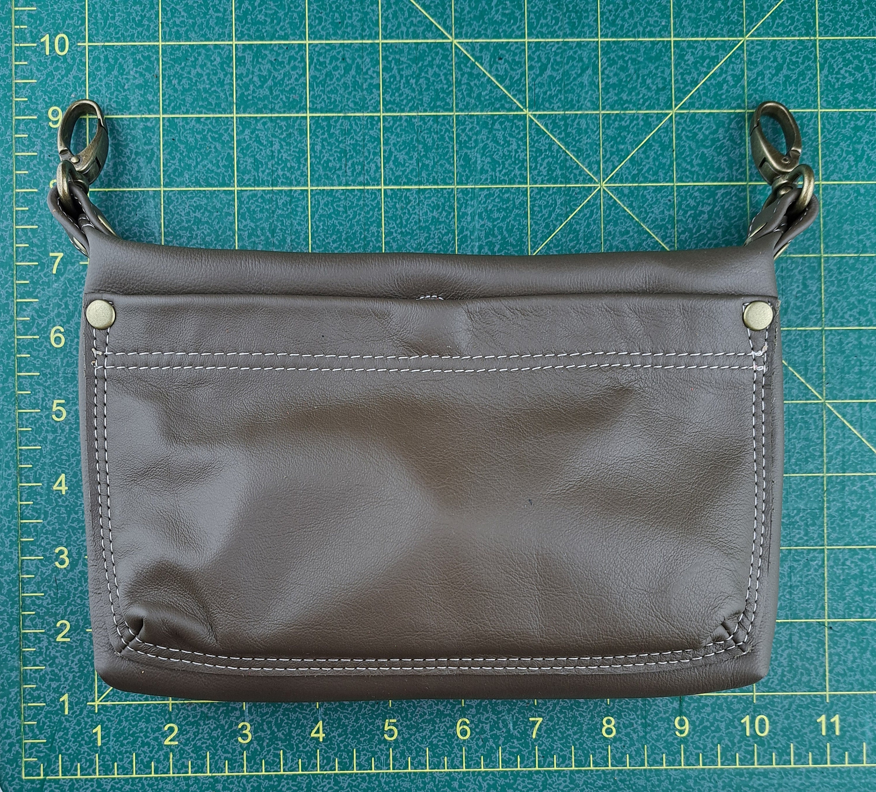 Dark Olive Leather Hip Bag, Belt Bag, Small Crossbody Purse