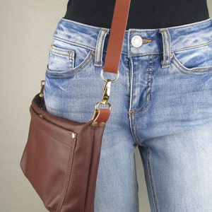 Mens or Womens Large Leather Hip Bag, Shoulder Bag, Crossbody Purse, Hip Clip Belt Loop Bag, Waist Bag, Belt Bag, Motorcycle Hip Pouch