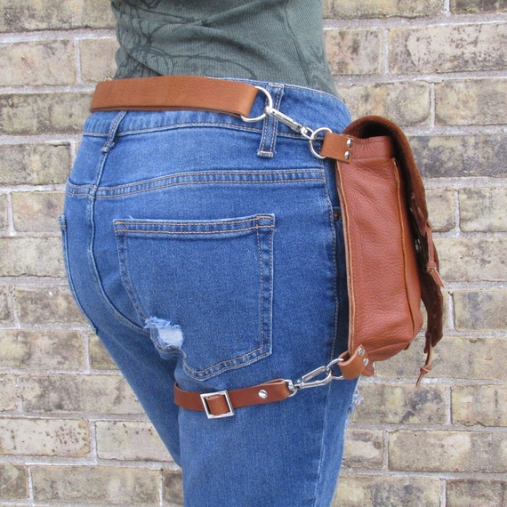 waist bag with leg strap