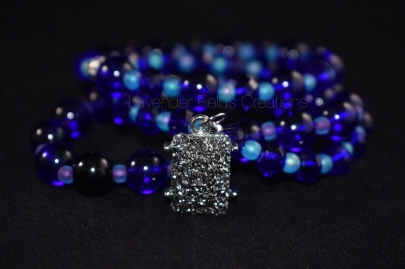 201895B Twilight Blue Triple Stack Stretch Bracelet