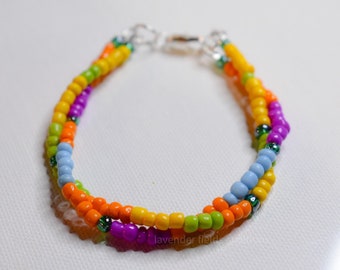 Two Strand Twisted Tropical Color Bracelet (202113B)