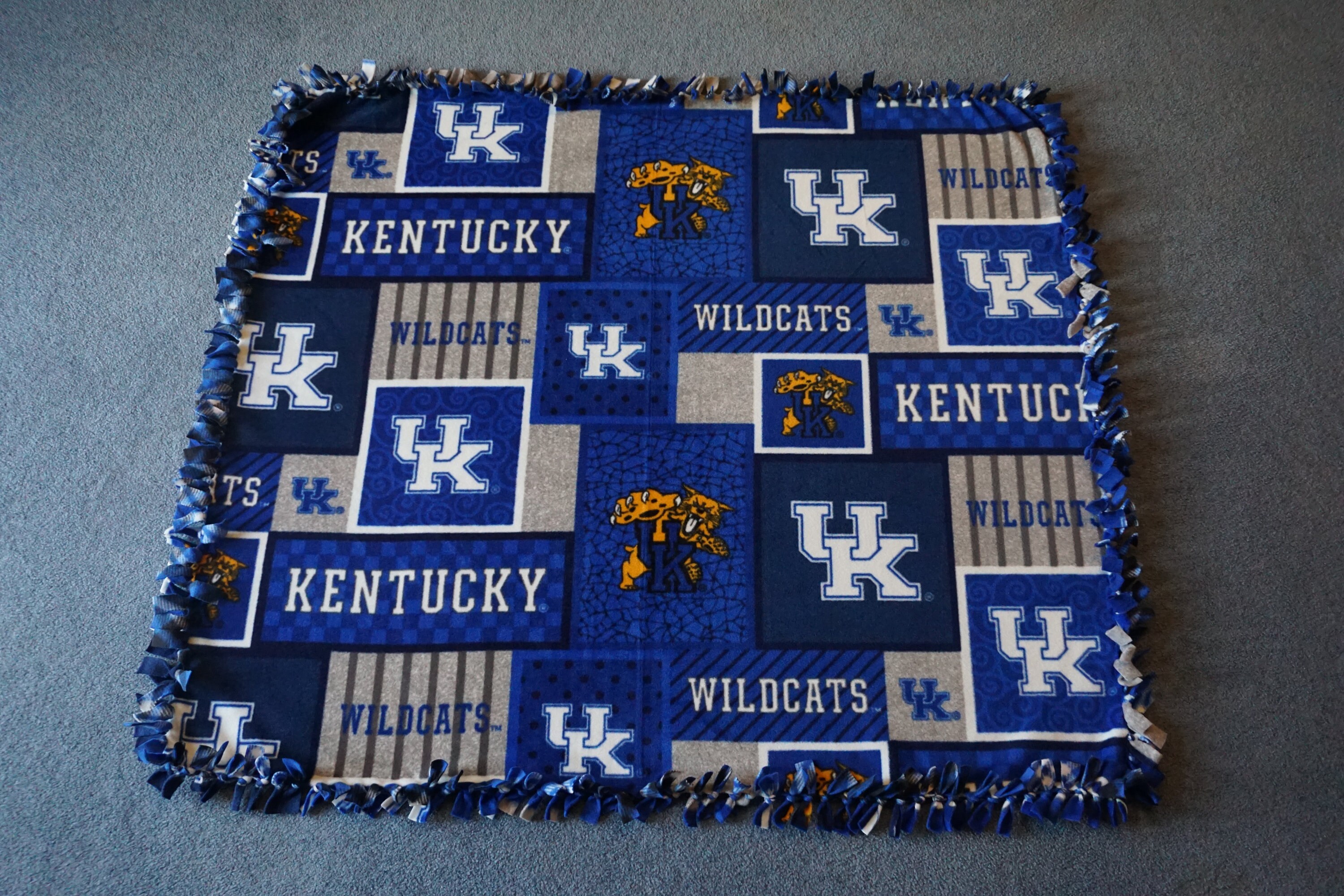 University of Kentucky Wildcats No Sew Fleece Blanket Etsy