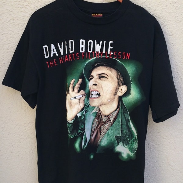 Vintage 1995 David Bowie The Hearts Filthy Lesson Outside Tour Shirt Made in the USA Size XL