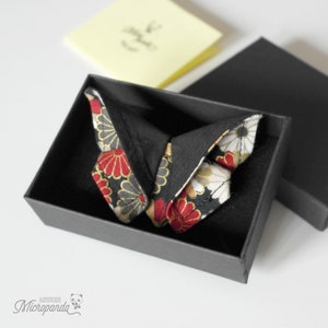 Origami butterfly brooch made with Japanese fabric image 7