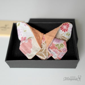 Origami butterfly brooch made with Japanese fabric image 6